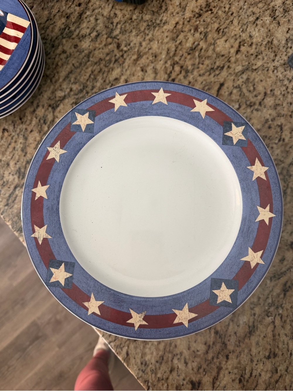 Brandon House Sprit of the flag dinner plates and salad plates set of 4